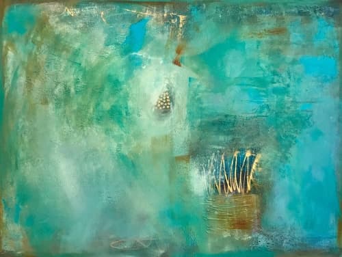 Somewhere Beyond Here | Oil And Acrylic Painting in Paintings by Tara Catalano Studios. Item made of canvas with synthetic
