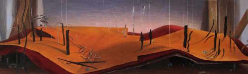 "Where the Soft Sounds Live" | Oil And Acrylic Painting in Paintings by Gladys Poorte. Item composed of wood & synthetic