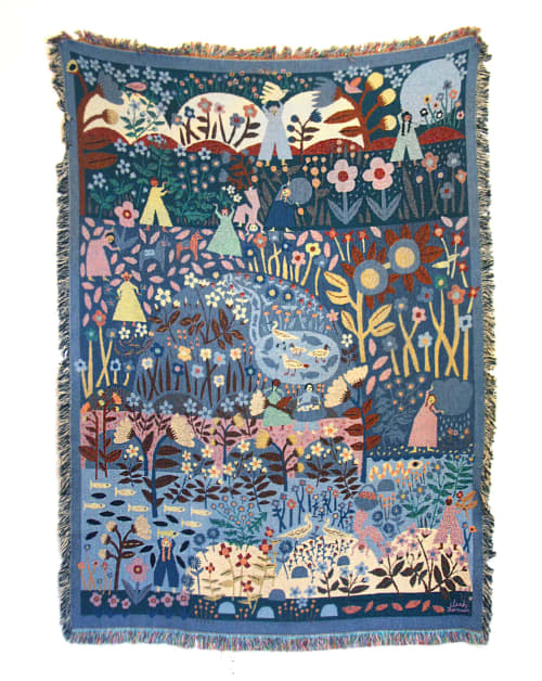 Nature Keepers Blanket Tapestry | Linens & Bedding by Leah Duncan. Item made of cotton
