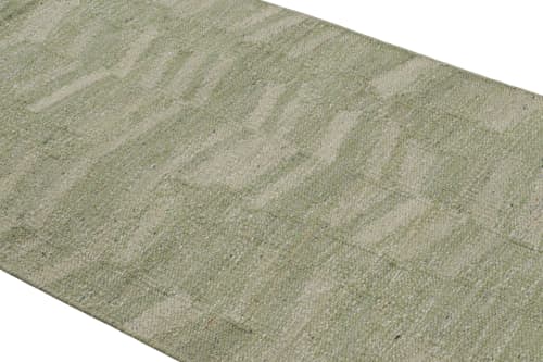 Rug & Kilim’s Scandinavian Rug in Green and Cream | Area Rug in Rugs by Rug and Kilim
