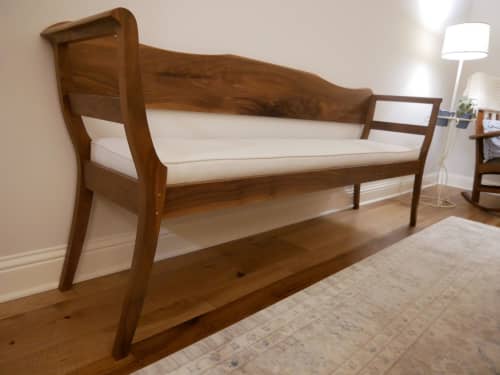 Brenham Settee | Chairs by Andy Rawls Fine Texas Woodcraft | Boerne, TX Residence in Boerne
