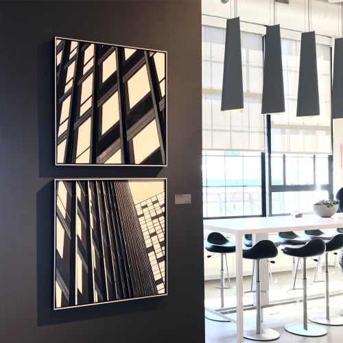 Abstractions of Mies | Wall Sculpture in Wall Hangings by Heather Hancock | Boston Art in Boston. Item composed of concrete and glass