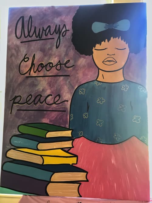 The Peace of a Student | Oil And Acrylic Painting in Paintings by Peace Peep Designs | Ewa Plains Enrichment Program in Ewa Beach. Item composed of synthetic