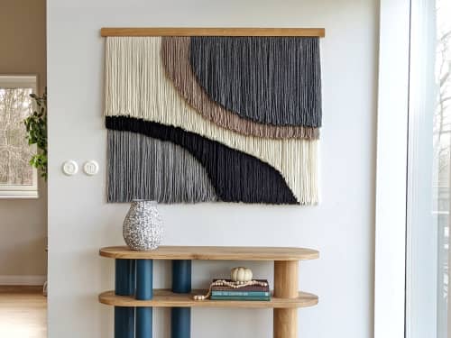 Hoop series #2 | Tapestry in Wall Hangings by Kat | Home Studio. Item made of wood with cotton
