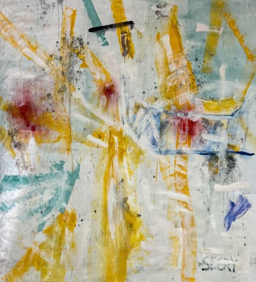 ‘Solar Cycle’ , 2020 | Oil And Acrylic Painting in Paintings by DI VITA Style. Item composed of canvas