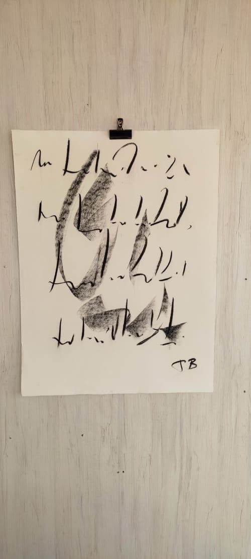 Abstract Drawing | Oil And Acrylic Painting in Paintings by VANDENHEEDE FURNITURE-ART-DESIGN. Item made of canvas works with contemporary & japandi style