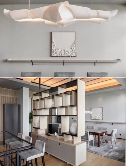 Woven Wall Art Frame (Beach Cliff 008) | Tapestry in Wall Hangings by Elle Collins | Banyan Tree Dubai in Dubai. Item made of oak wood with cotton works with minimalism & contemporary style