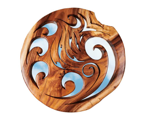 Wave Mandala | Wall Sculpture in Wall Hangings by Nadia Fairlamb Art. Item made of wood & wool compatible with minimalism and contemporary style