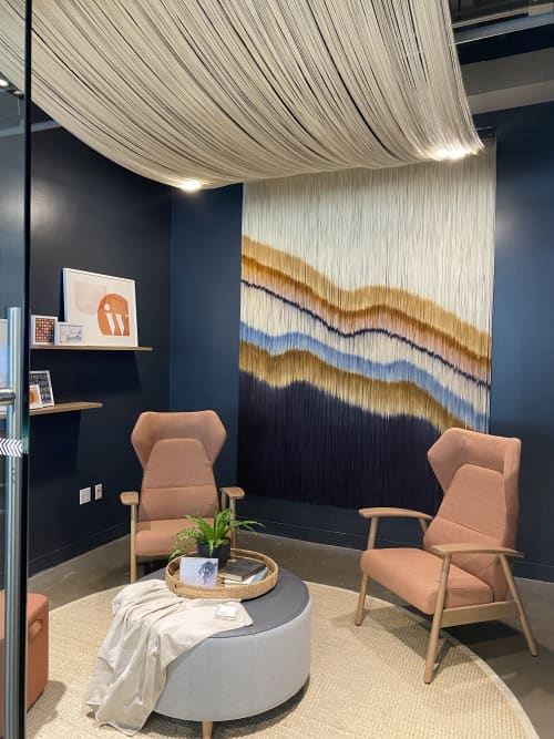 Modern Fiber Art Install f | Macrame Wall Hanging in Wall Hangings by Inspire By Kelsey (Kelsey Cerdas Art) | Kimball - Chicago Showroom in Chicago. Item made of fiber