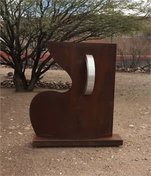 "Diversion" | Sculptures by Brian Schader | K Newby Gallery & Sculpture Garden in Tubac. Item made of steel