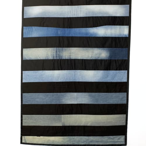 Denim Quilt | Cloudy Skies | Linens & Bedding by DaWitt | Farbenfabrik in Leipzig. Item composed of cotton in minimalism or modern style