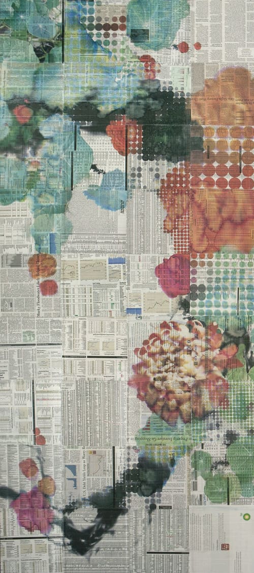 Growth Vs Income | Mixed Media by Phillip Hua. Item composed of paper and synthetic