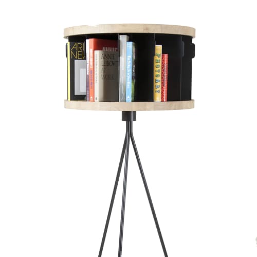 SPINNING LIBRARY | Shelving in Storage by Nayef Francis | Nayef Francis Design Studio in Beirut. Item composed of wood & metal