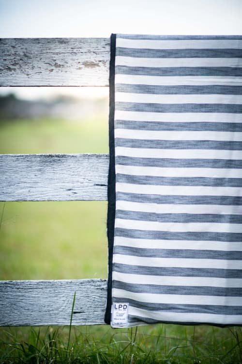 Black and White Stripe Blanket | Linens & Bedding by Local Produce Design. Item made of cotton