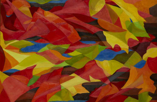 North Wind | Oil And Acrylic Painting in Paintings by Candace Wilson Art Studio | Ontario Hyperbaric Oxygen Therapy Centre in Toronto. Item made of canvas