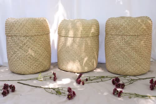 Baril | Large Organizational Basket | Storage Basket in Storage by Tierra y Mano. Item composed of fiber