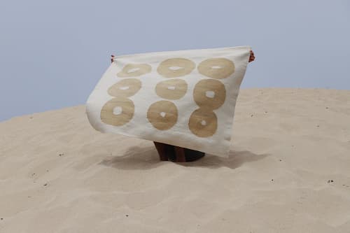 TA TE TI white sands | Tapestry in Wall Hangings by Tierra y Mano. Item made of fabric