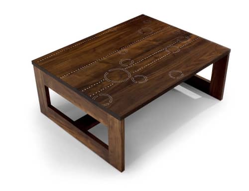 Nail Inlay Table No. 13 | Coffee Table in Tables by Peter Sandback. Item made of walnut compatible with contemporary and modern style