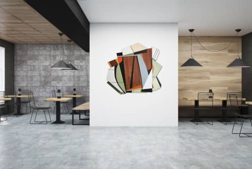 Quiet Riot Wood Wall Sculpture | Wall Hangings by Scott Troxel Art | England's Lane in London. Item composed of wood