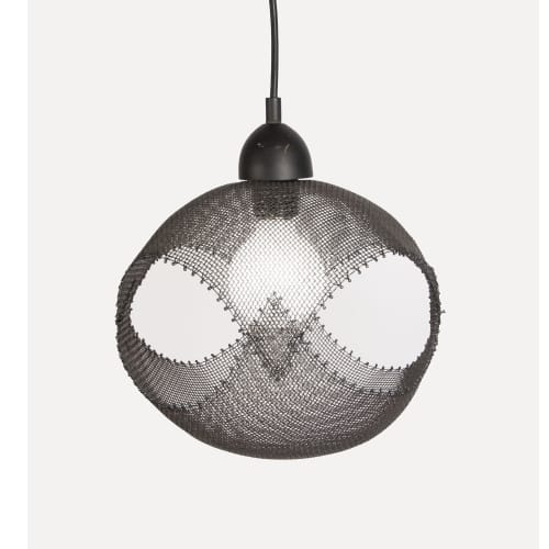 "Orb II" Steel Wire Mesh Pendant Light 8" Extra Small | Pendants by Anne Lindsay. Item composed of steel in contemporary or eclectic & maximalism style