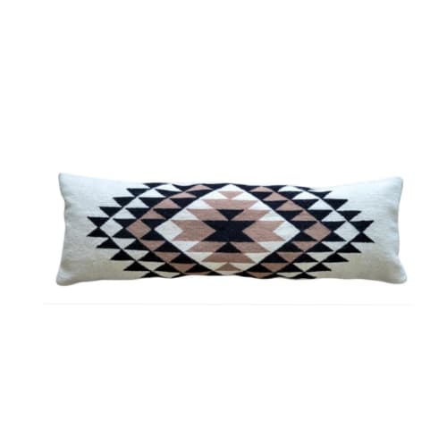 Rama Handwoven Extra Long Wool Lumbar Pillow Cover | Cushion in Pillows by Mumo Toronto. Item made of fabric works with boho & contemporary style