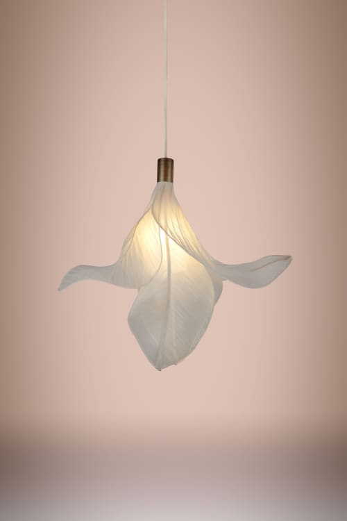 Sirenetta Natural Pendant Light by Studio Mirei | Pendants by Costantini Design. Item made of metal with glass