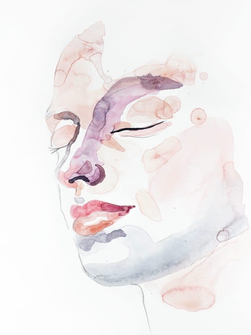 Envision : Original Watercolor Painting | Paintings by Elizabeth Becker. Item composed of paper in minimalism or contemporary style