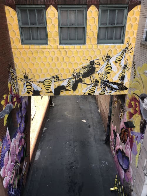 Pollinators | Street Murals by Bobby MaGee Lopez. Item made of synthetic