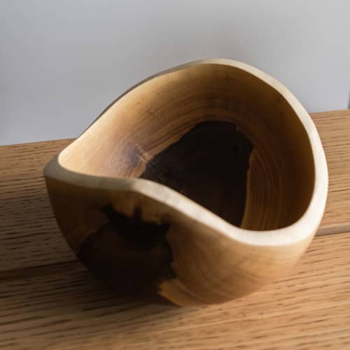 Hand Carved Small Wooden Bowl | Dinnerware by Creating Comfort Lab. Item made of wood