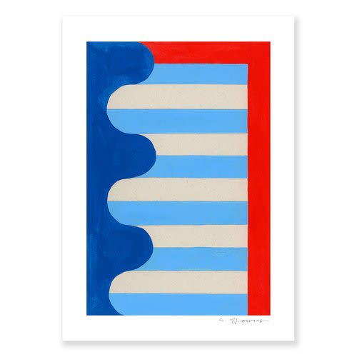 Letter I | Prints by Christina Flowers. Item made of paper compatible with contemporary and coastal style