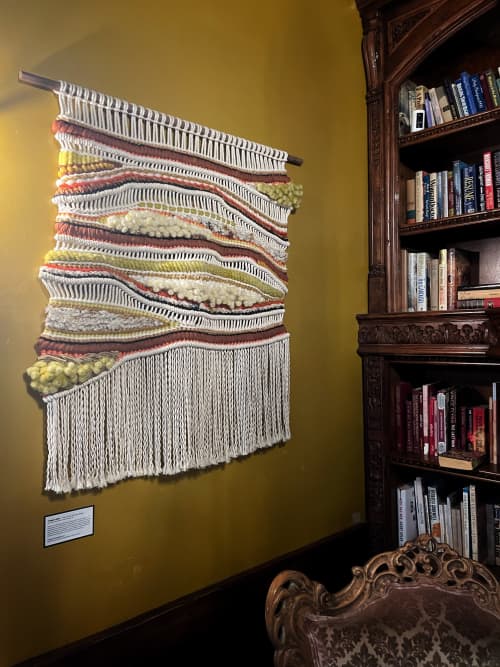 Custom Macraweave Wall Hanging - Painted Hills | Macrame Wall Hanging in Wall Hangings by Loop Macrame Studio by Savanna Barker | Jewel Box Cafe in Seattle. Item composed of wood & cotton compatible with boho and mid century modern style