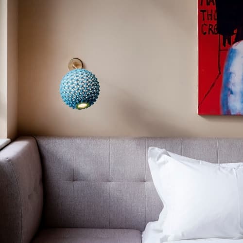 Wali | Sconces by Ariel Zuckerman Studio. Item composed of fabric & glass