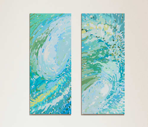 Spindrift I & II, 18 x 40" each. | Oil And Acrylic Painting in Paintings by Margaret Juul
