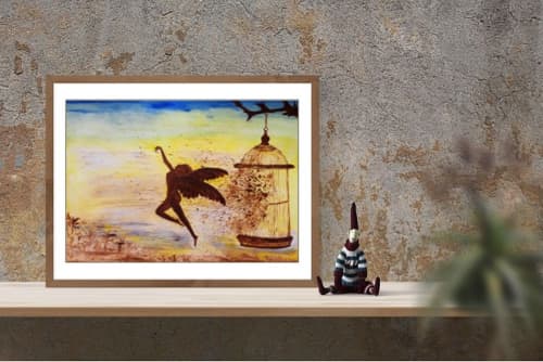 Freedom | Oil And Acrylic Painting in Paintings by Elena Parau