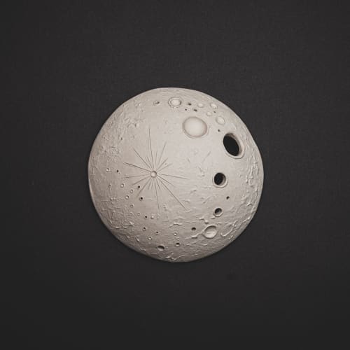 Small Moon Wall Hanging | Wall Sculpture in Wall Hangings by Melike Carr. Item made of stoneware
