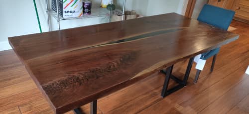 Black walnut slab table | Tables by KC Exotic Woodworks LLC