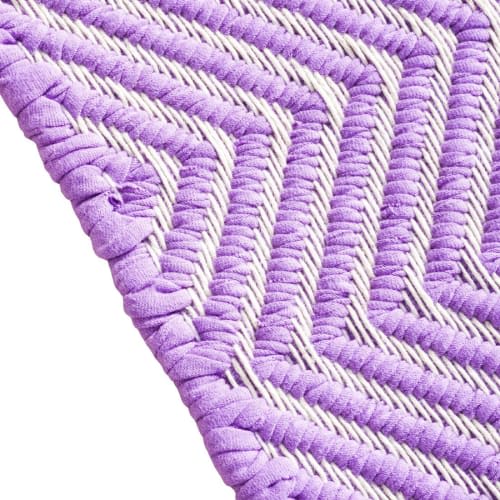 Purple Berry Hand Woven Rug | Area Rug in Rugs by Weaver. Item composed of cotton in boho or country & farmhouse style