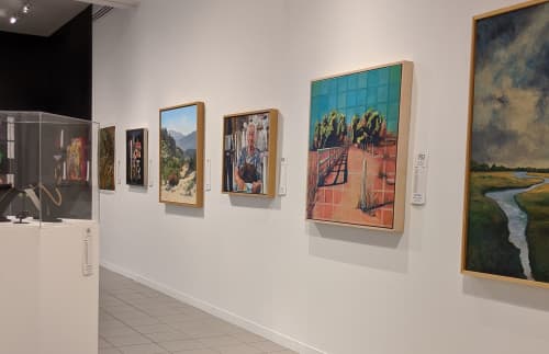 "Happy Ending" | Mixed Media by Kate Joiner | Oceanside Museum of Art in Oceanside. Item composed of canvas and synthetic