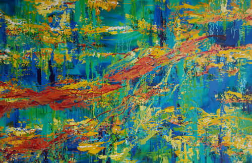 Collection of original artworkby Jennifer Hayes at Fleur by Hubet Keller | Oil And Acrylic Painting in Paintings by Jennifer Hayes | Fleur by Hubert Keller in Las Vegas. Item composed of synthetic