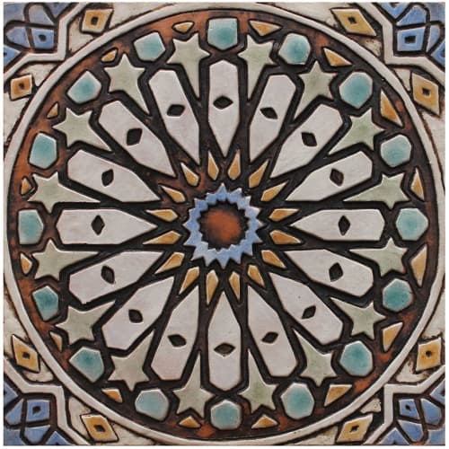 Set of 9 Matt blue tiles | Tiles by GVEGA. Item composed of ceramic compatible with boho and mediterranean style