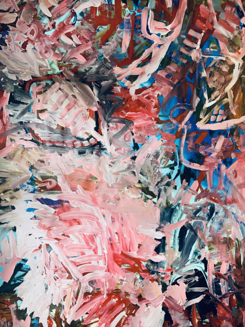 Modern Miami | Oil And Acrylic Painting in Paintings by Darlene Watson Abstract Artist. Item made of canvas with synthetic works with urban style