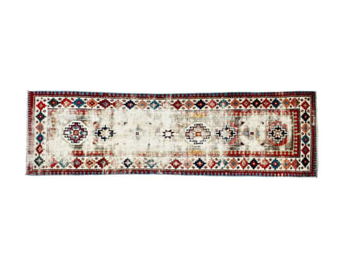 Perfectly Aged & Distressed Caucasian Runner | Runner Rug in Rugs by The Loom House. Item made of fabric with fiber