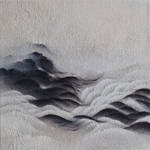 Whispers in the mist | Oil And Acrylic Painting in Paintings by Francesca Borgo. Item made of canvas works with minimalism & contemporary style