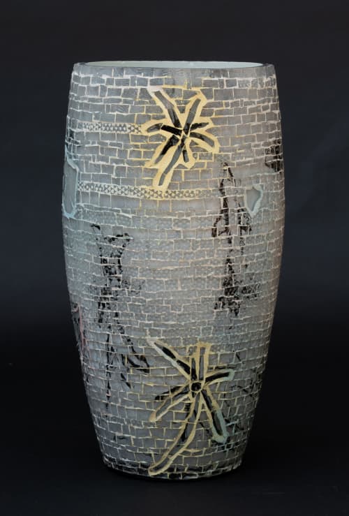 Jacob's Star II | Vase in Vases & Vessels by Sarah Wandrey Mosaics. Item made of glass