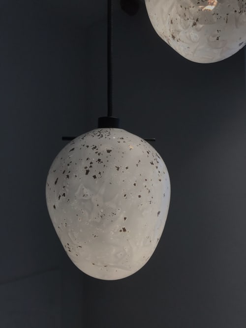 POLAR Pendant Lamp with stardust | Pendants by BAIBA GLASS | Mīkla in Rīga. Item composed of glass