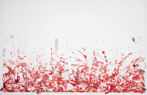 Blood, Guts, and Glory | Oil And Acrylic Painting in Paintings by Aurora Robson. Item made of canvas with glass