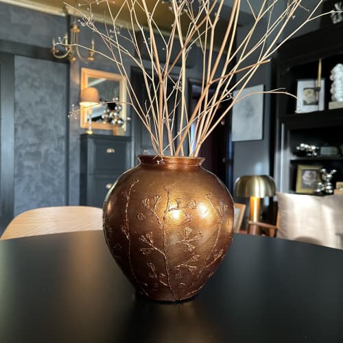 "Wild field Flowers" Dark Bronze | Vase in Vases & Vessels by IRENA TONE. Item composed of ceramic