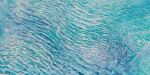 Water III | Oil And Acrylic Painting in Paintings by Anne Blenker. Item composed of canvas and synthetic