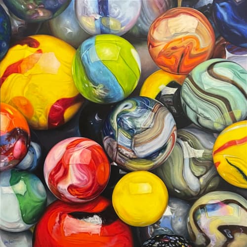 'Keepsies' Fine Art Print | Oil And Acrylic Painting in Paintings by Jenny Stewart's Fine Art. Item composed of canvas and aluminum in contemporary or industrial style