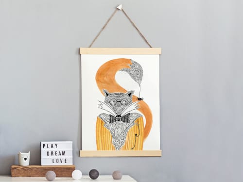 Farrah the Fox | Prints by Chrysa Koukoura. Item composed of paper
